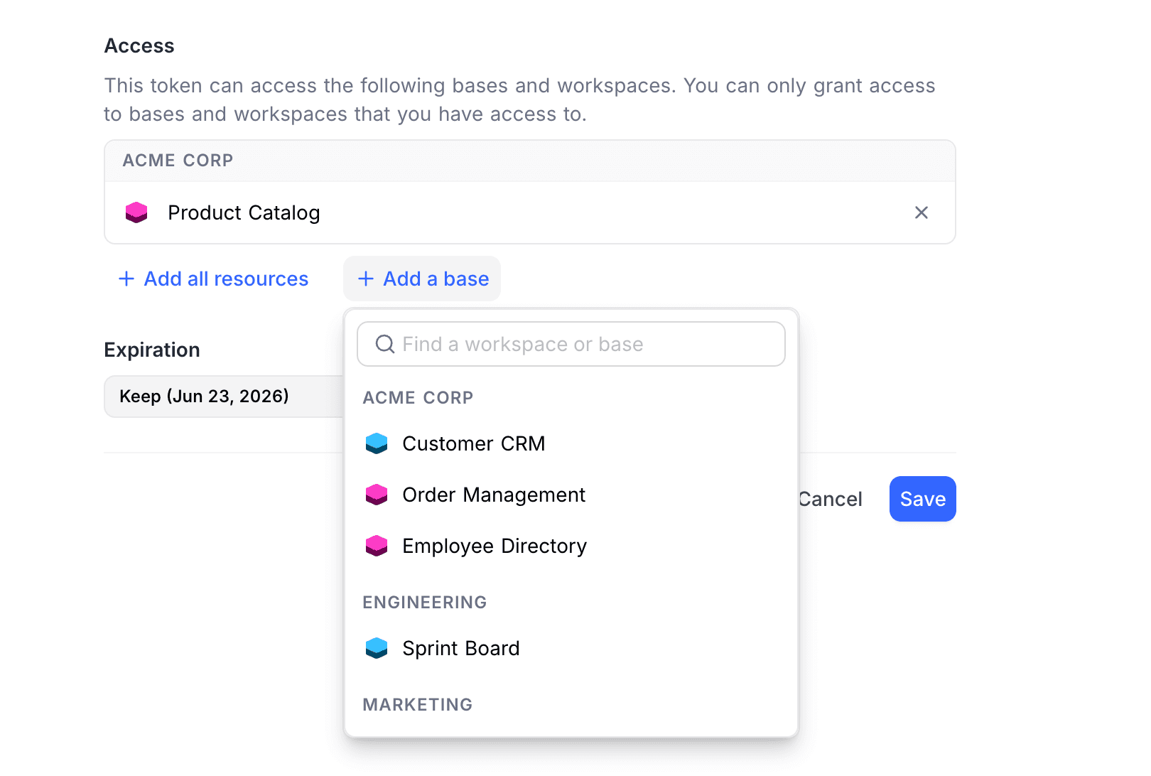 Add a base dropdown