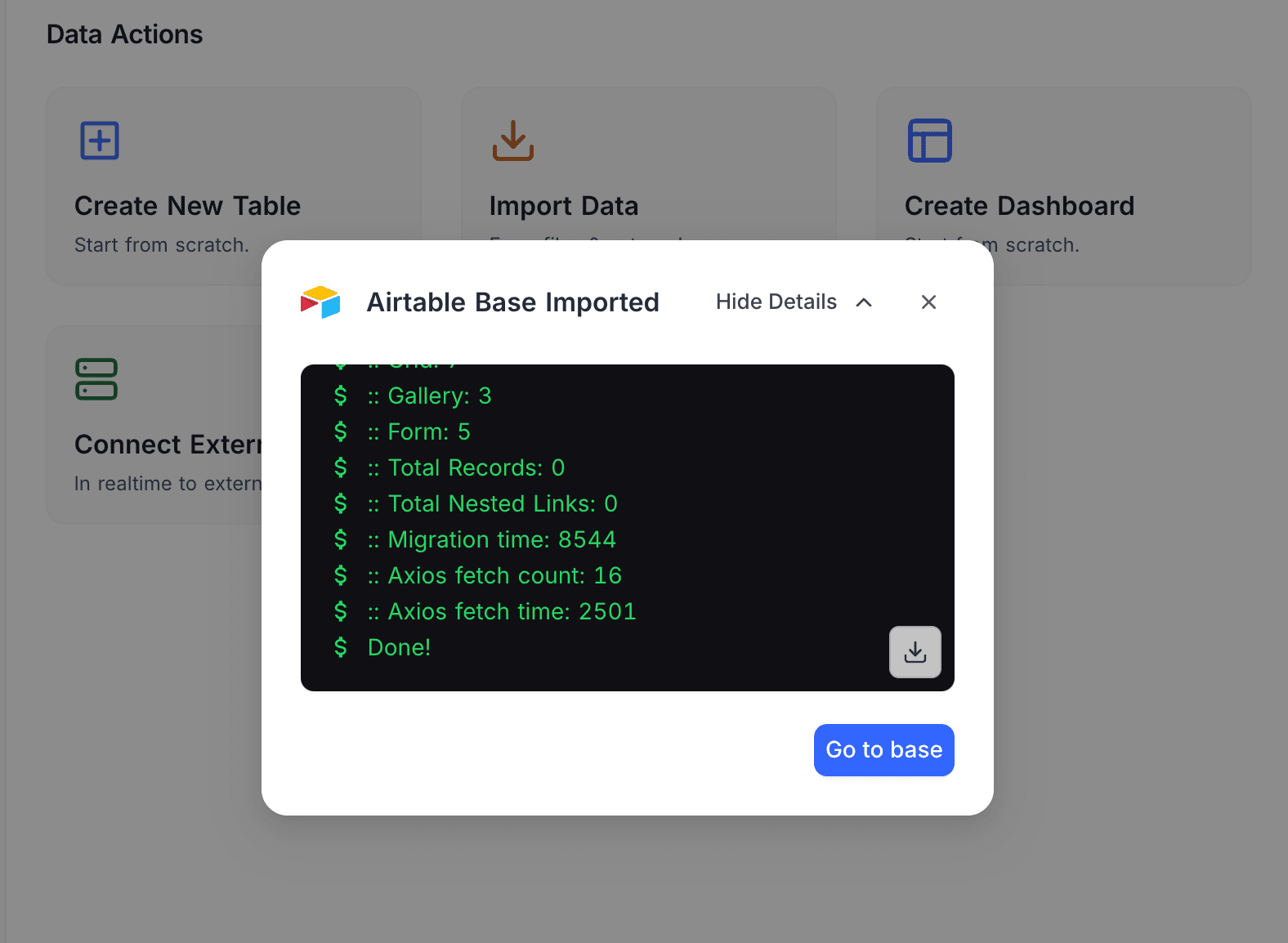 import data