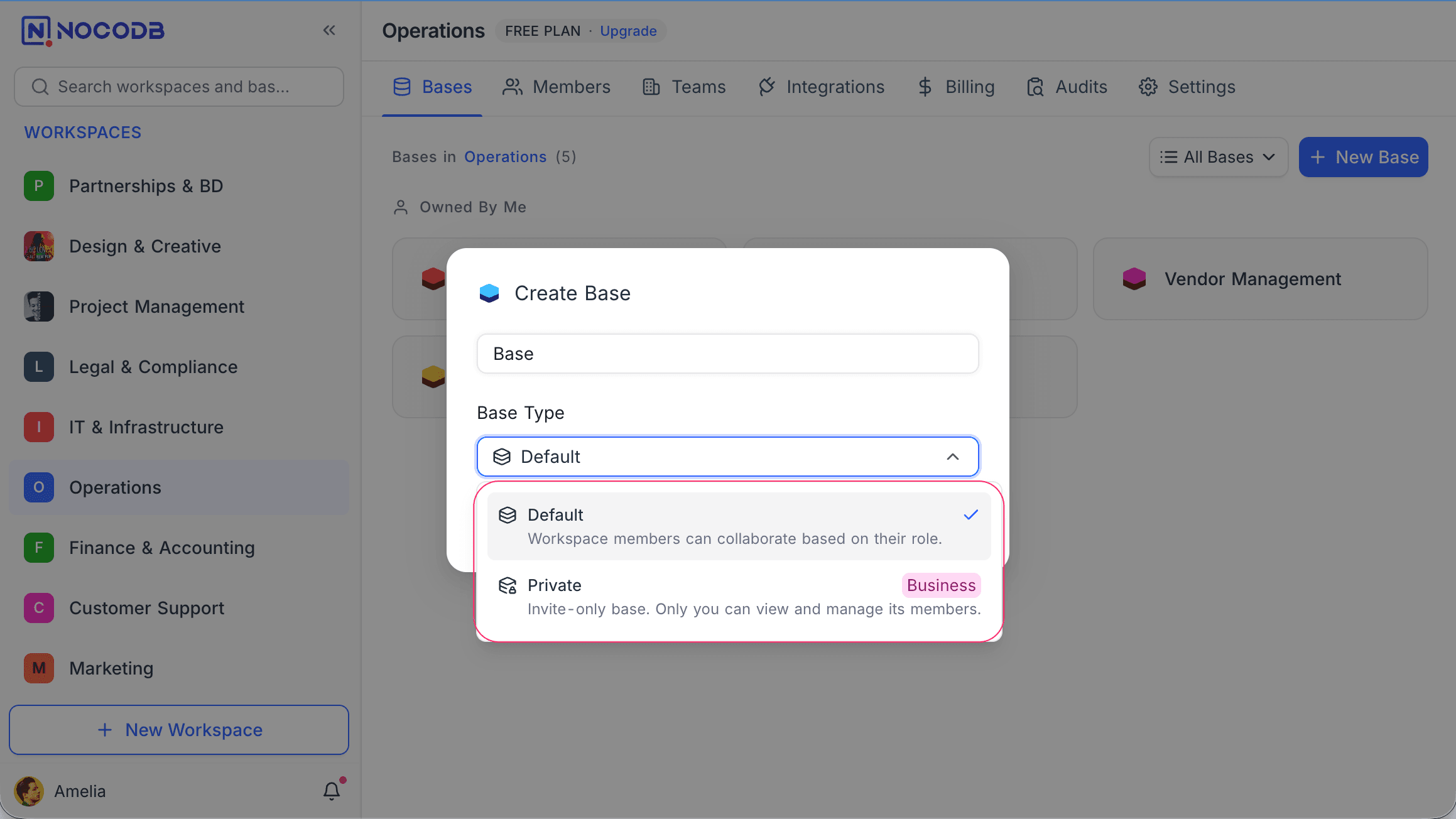 Create base