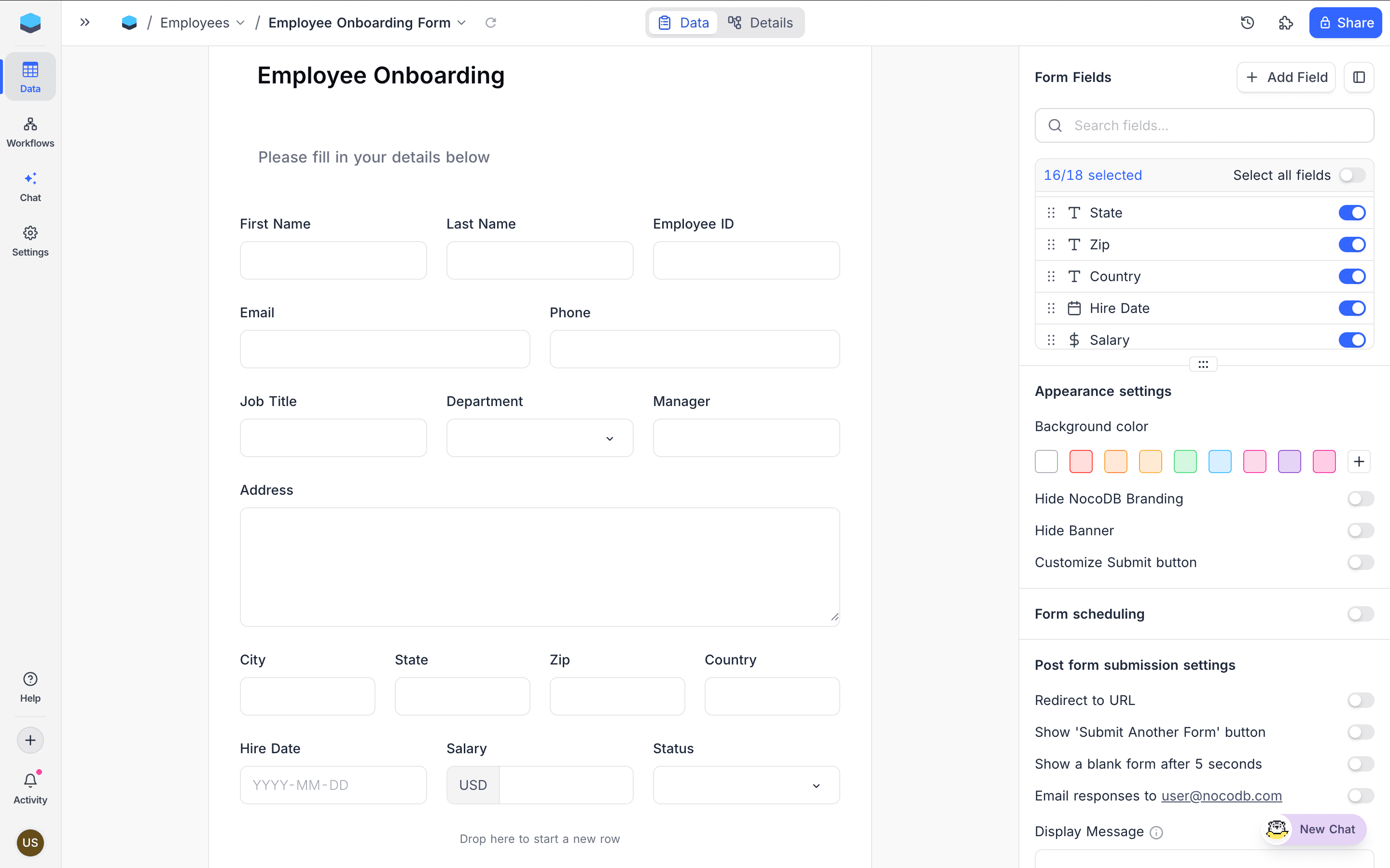 Form Grid Layout