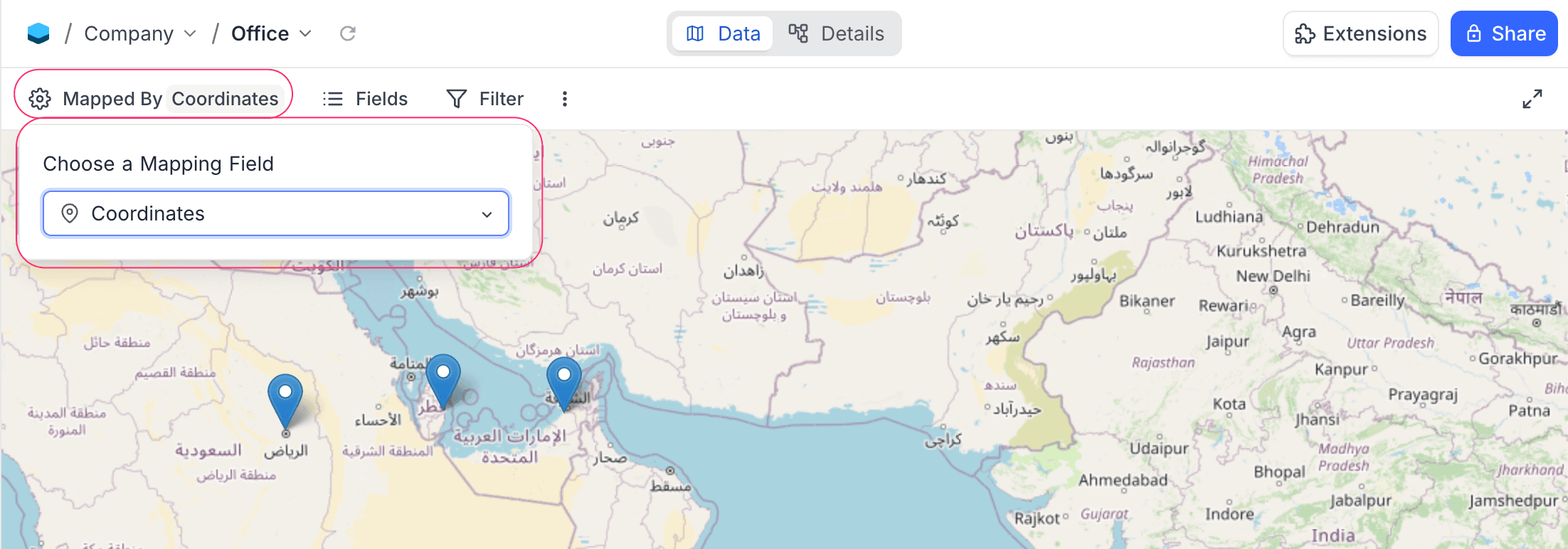 Mapped By field