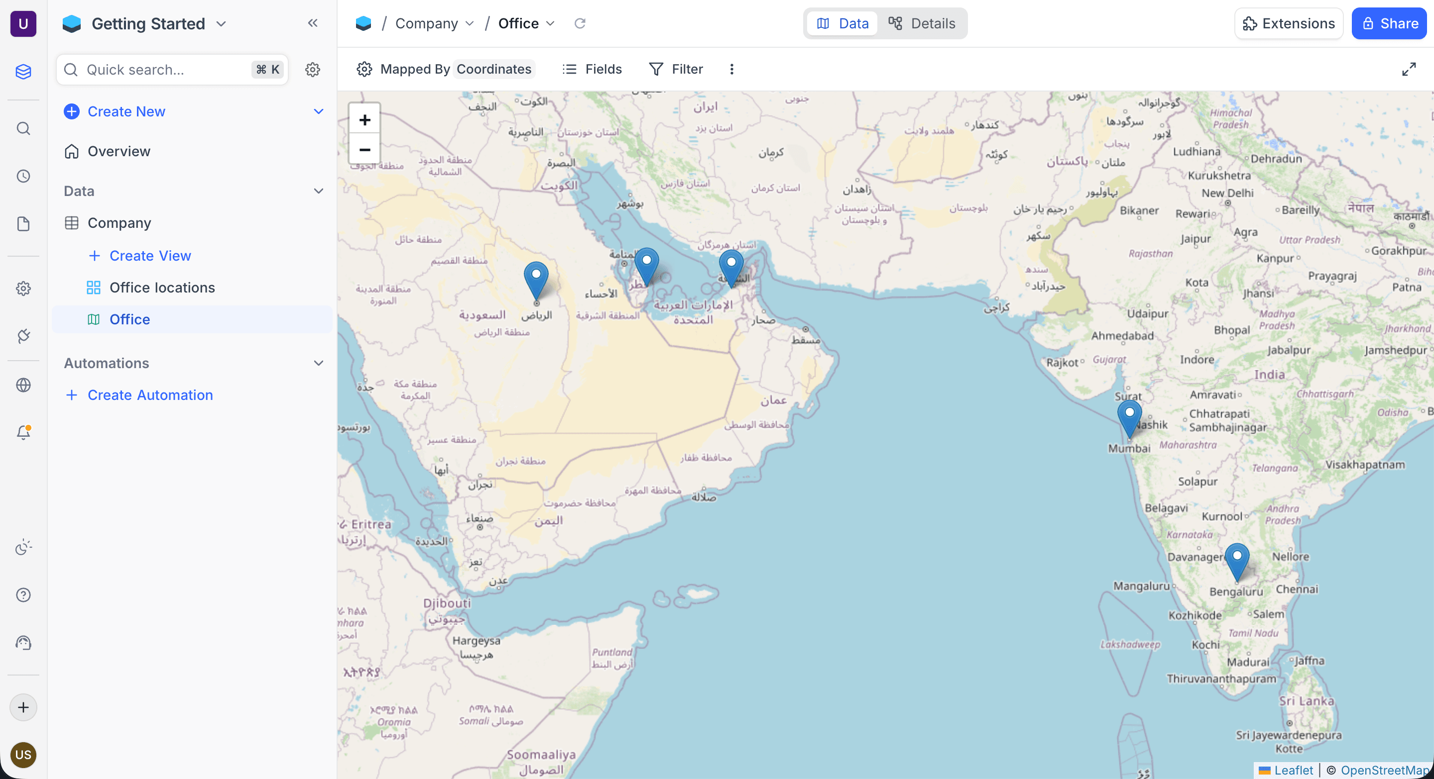 Map View