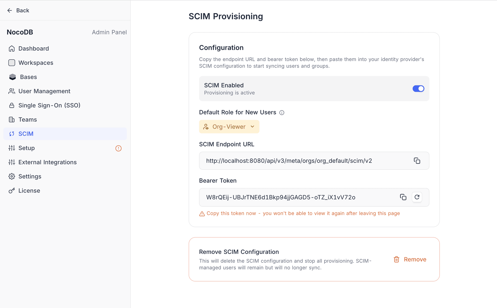 SCIM Provisioning