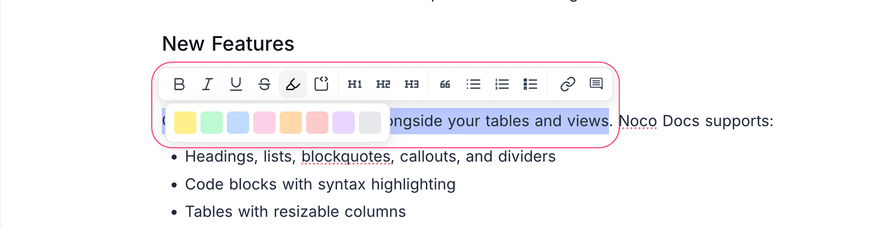 Text highlight
