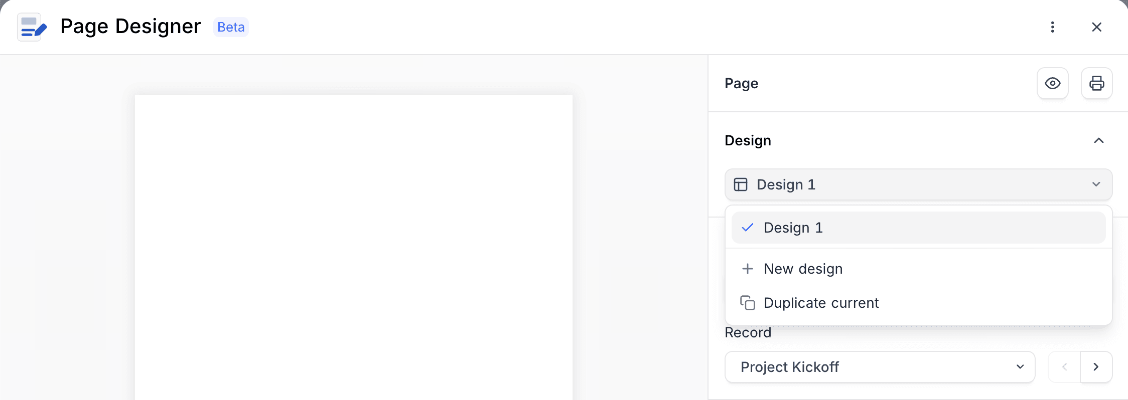 Design switcher