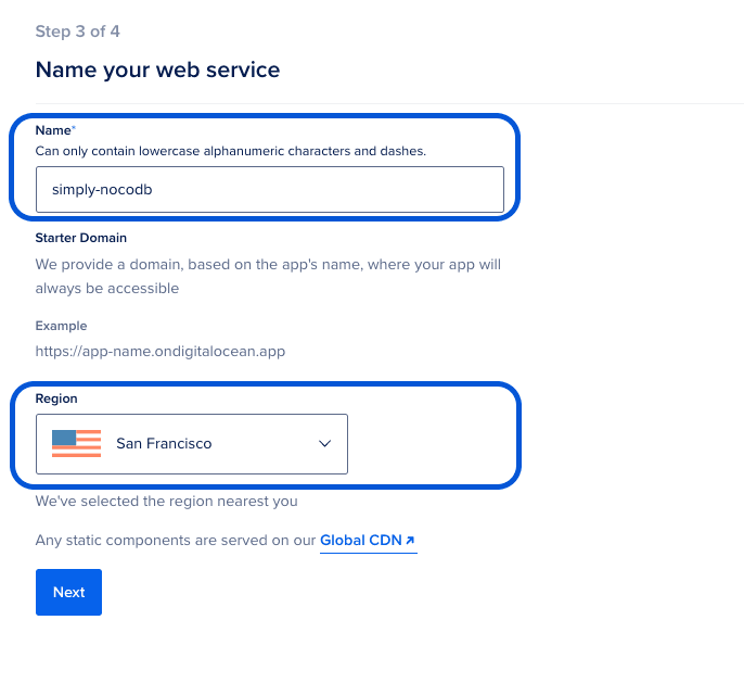 DigitalOcean Name Service