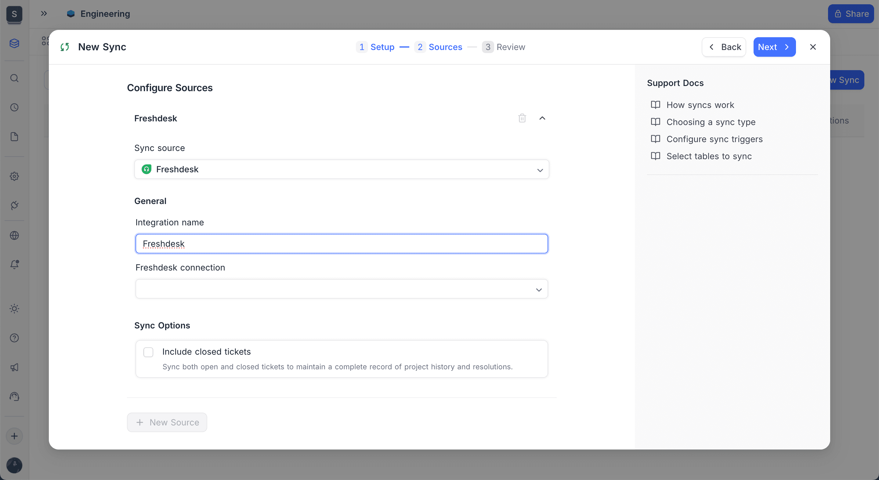 Freshdesk Ticketing Sync Configuration