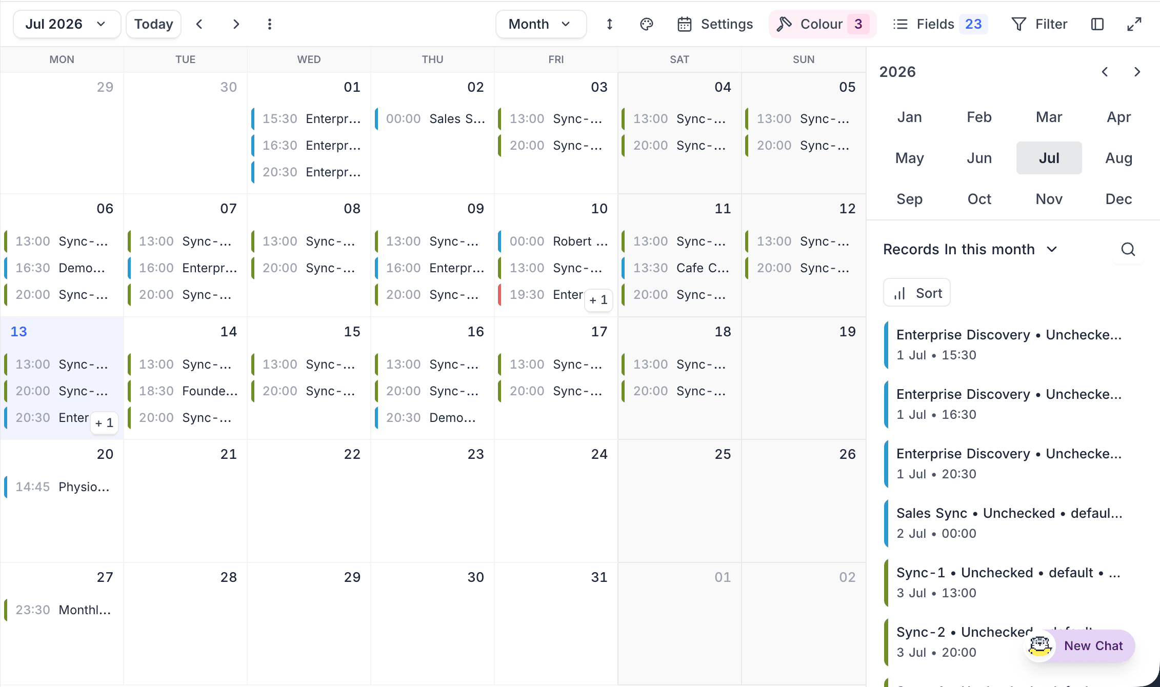 Minimal event theme